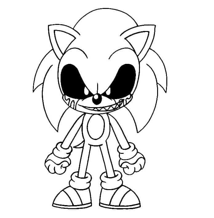 Mini Sonic Exe Coloring Page