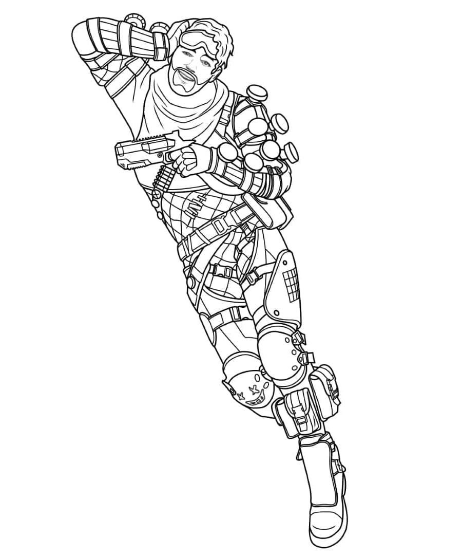 Mirage from Apex Legends Free Coloring Page