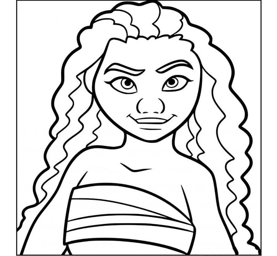 Moana Free Image Coloring Page