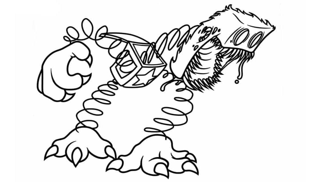 Monster Boxy Coloring Page