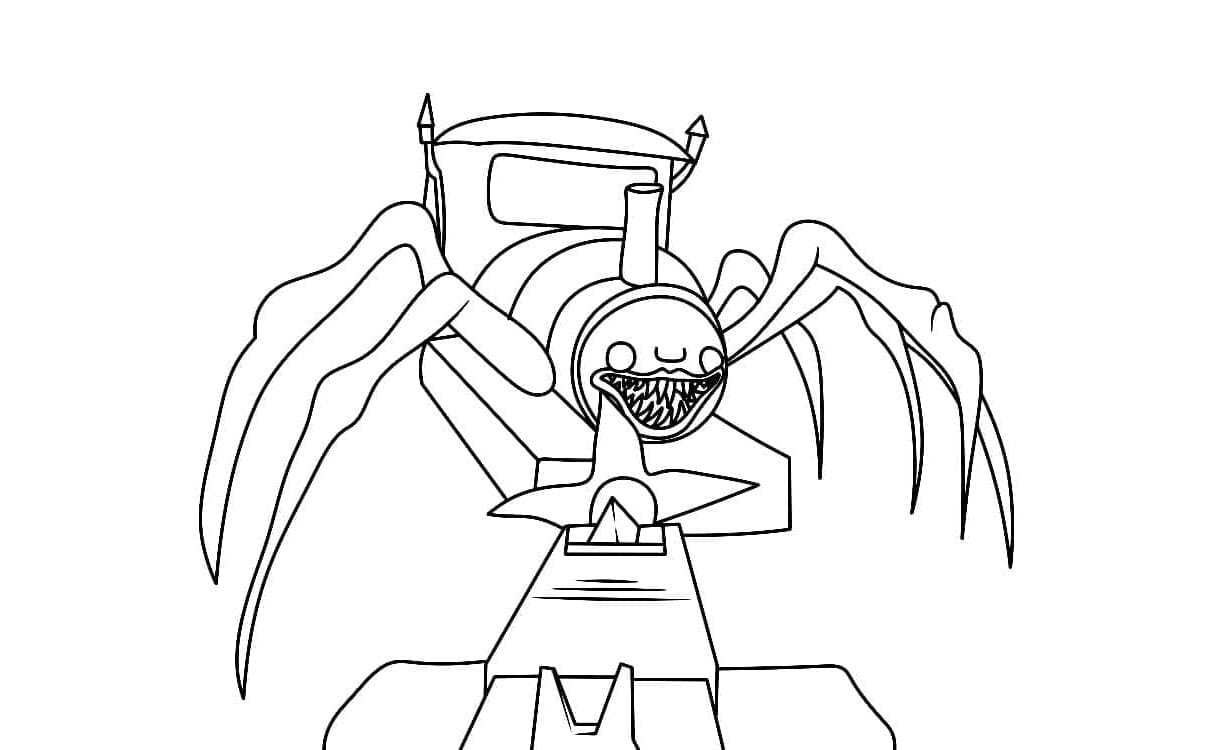 Monster Choo-Choo Charles Express Coloring Page