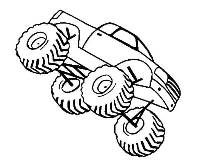 Monster Truck Free For Kids Coloring Page