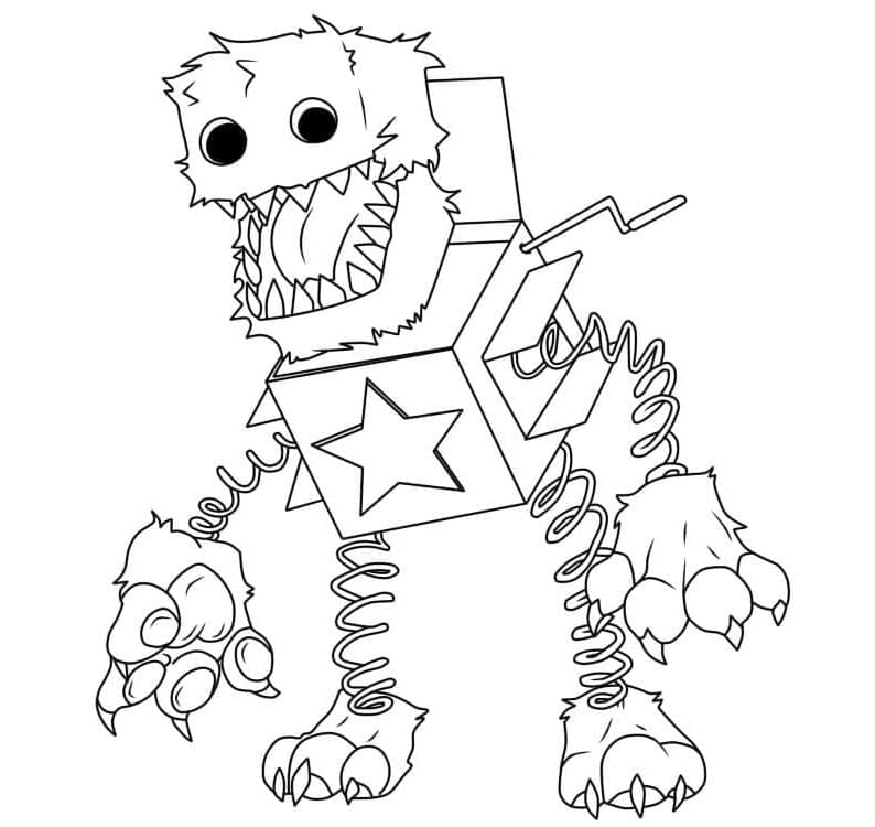 Monstrous Boxy Companion Coloring Page