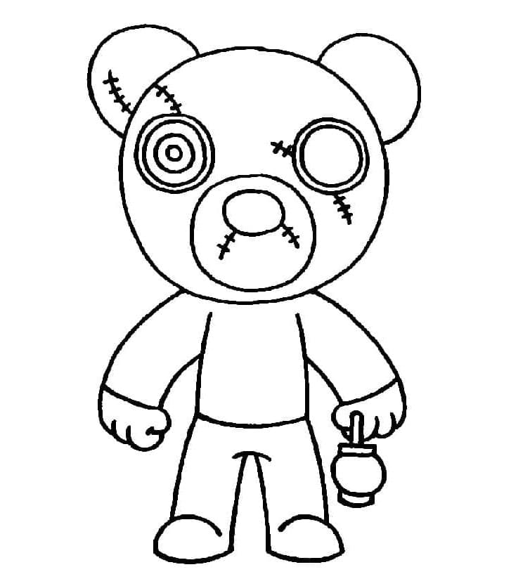 Mr. Piggy Stitch Coloring Page