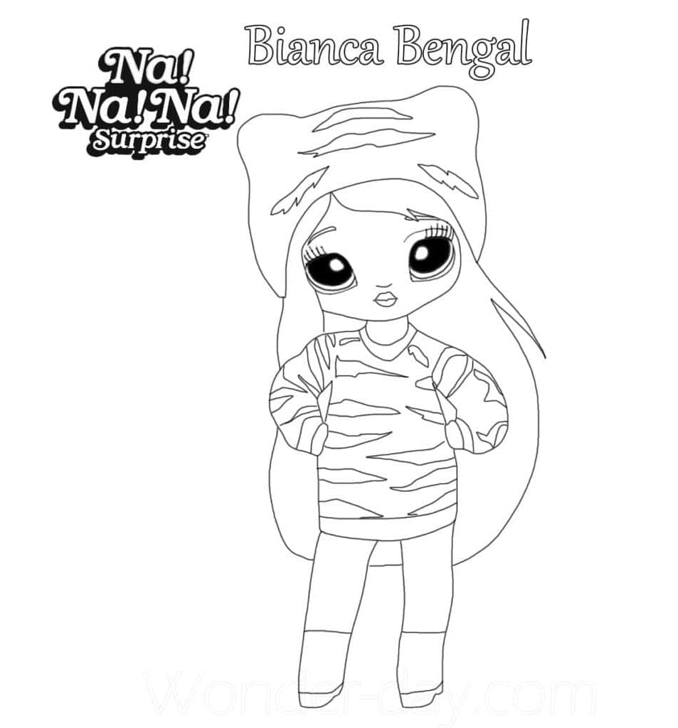 Na Na Na Surprise Jungle Wild Fashion Coloring Page