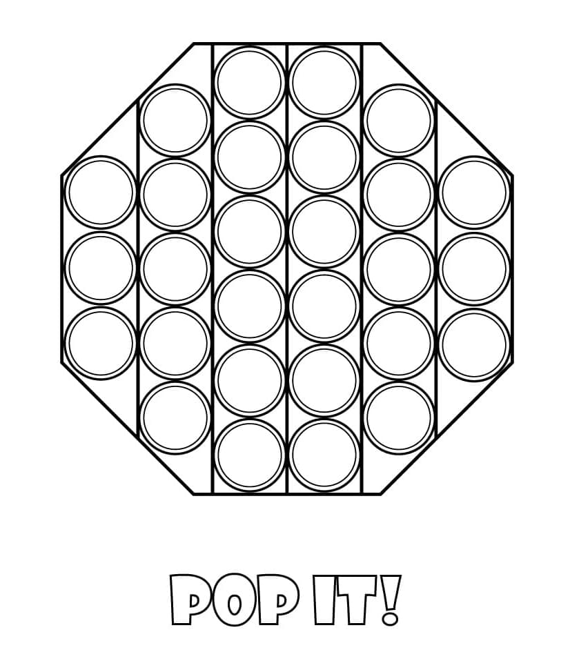 Octagon Pop It Coloring Page
