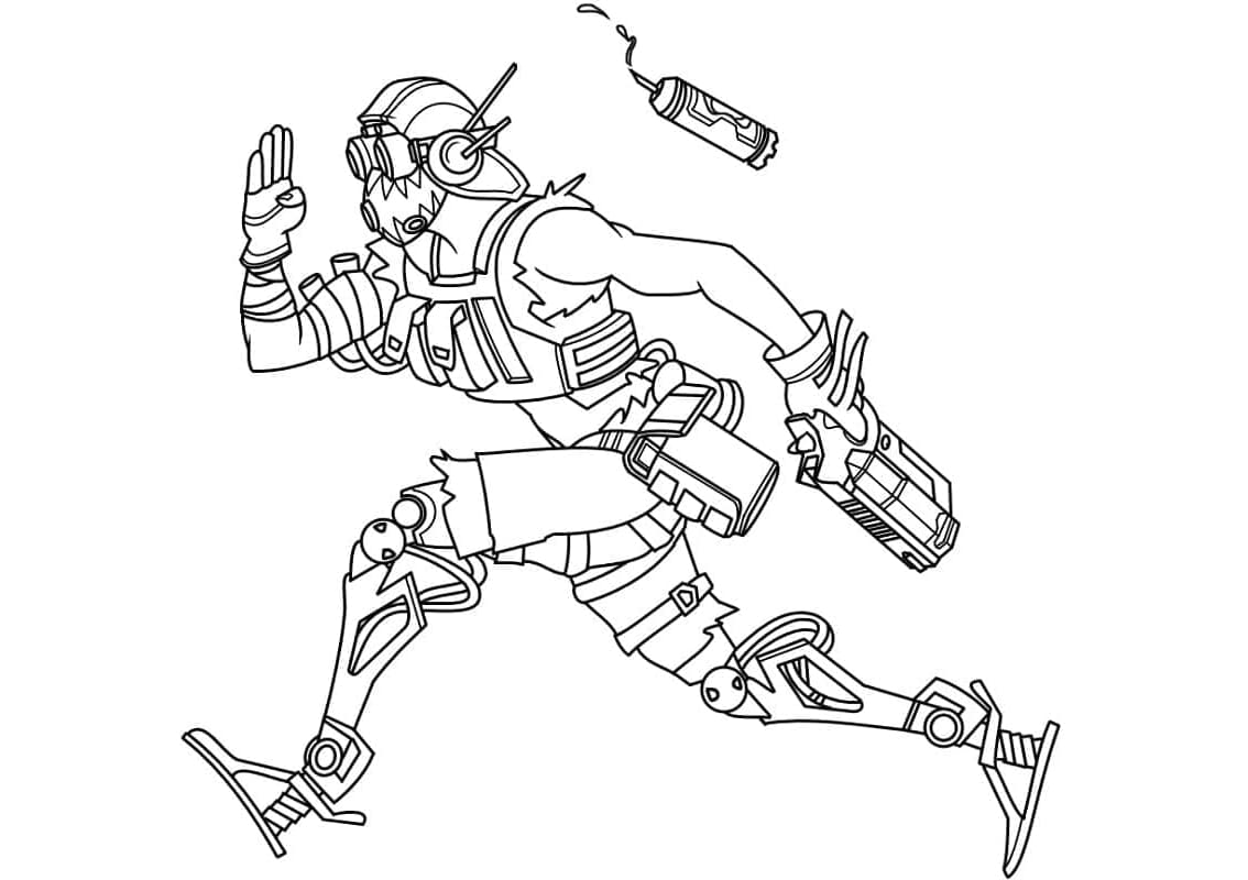 Octane From Apex Legends Coloring Page