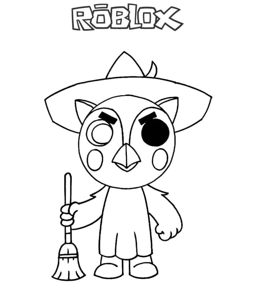 Owell Costume in Piggy Roblox Coloring Page