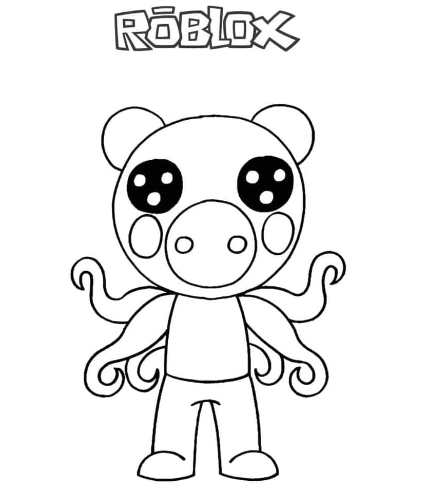 Parasitic Piggy Coloring Page