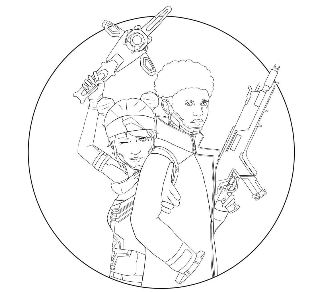 Partner Apex Legends Coloring Page