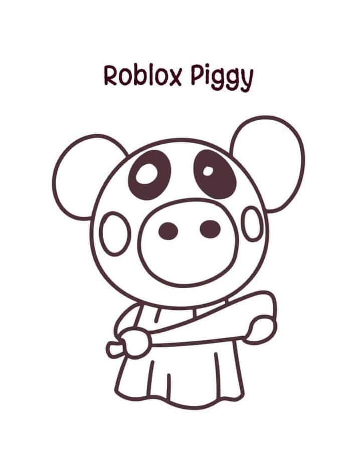 Piggy Roblox Sketch Coloring Page