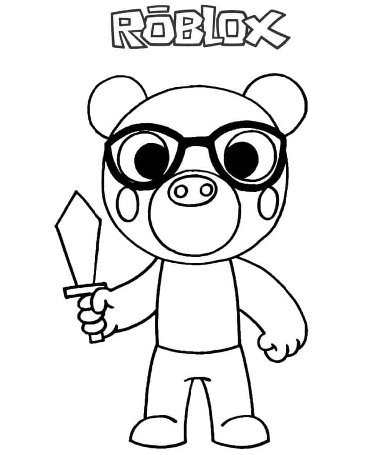 Piggy with Pony Costume Coloring Page