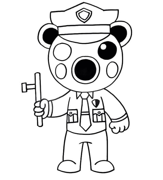 Poley Costume in Piggy Roblox Coloring Page