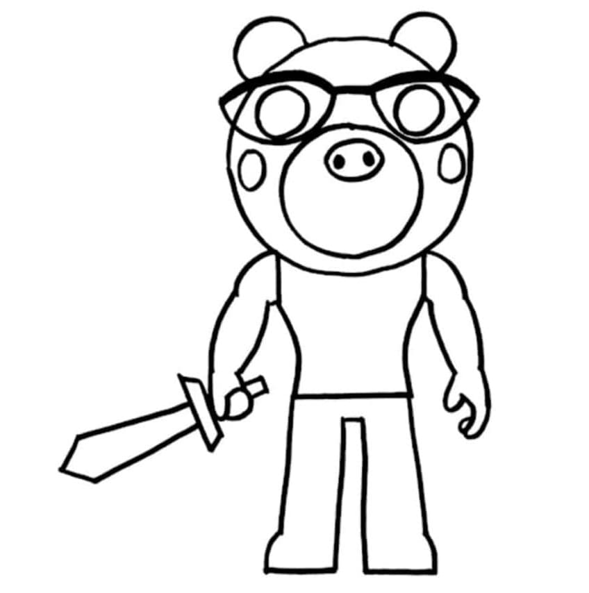 Pony Costume in Piggy Roblox Coloring Page