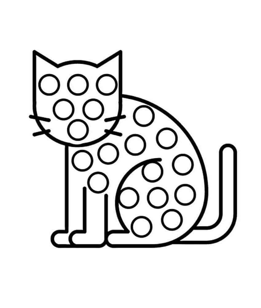 Pop It Cat Coloring Page