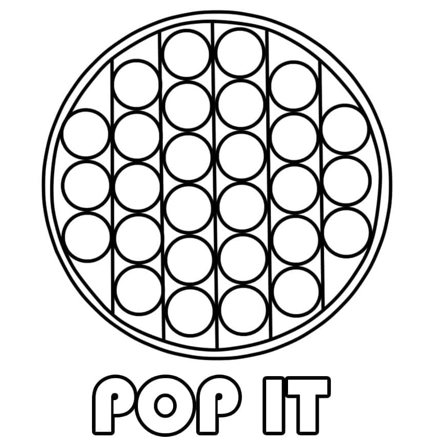 Pop It Printable Coloring Page