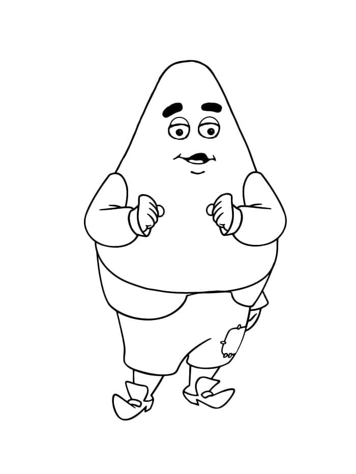 Printable Grimace Artwork Coloring Page