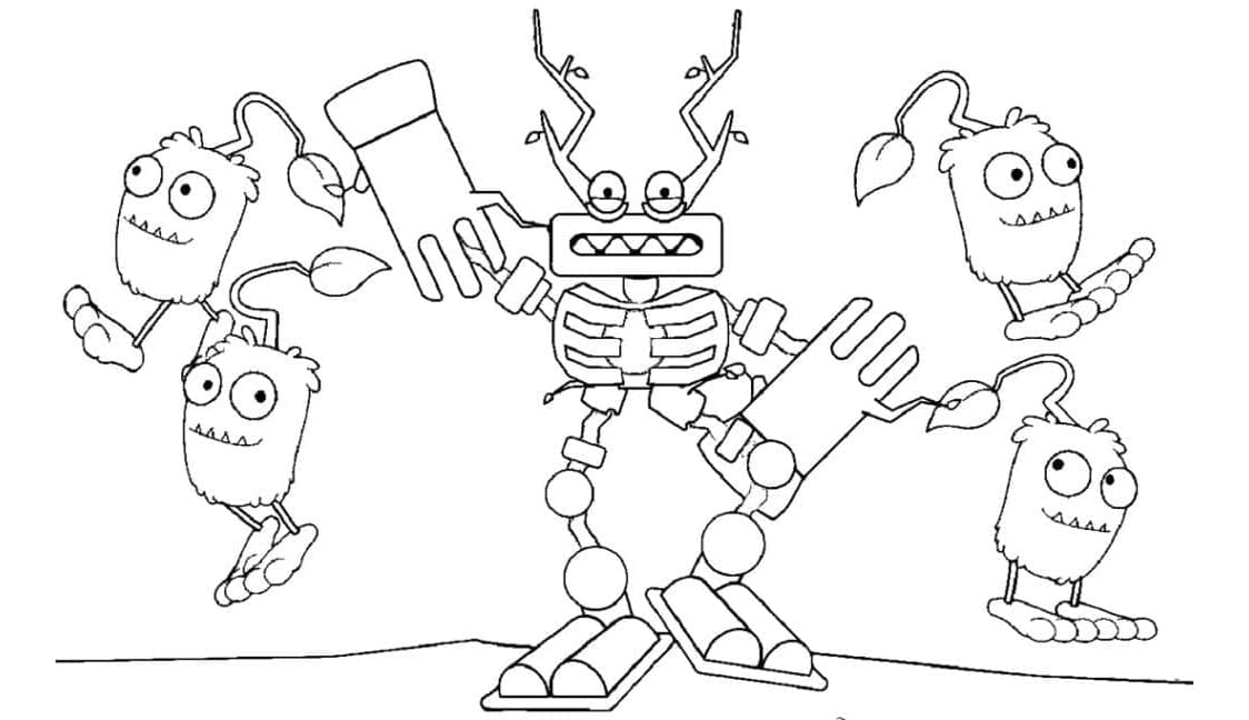 Printable Wubbox Free Coloring Page