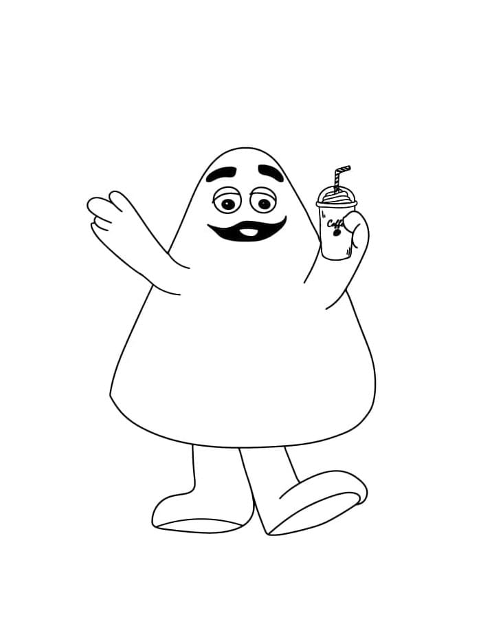 Printable frown for free Grimace Coloring Page