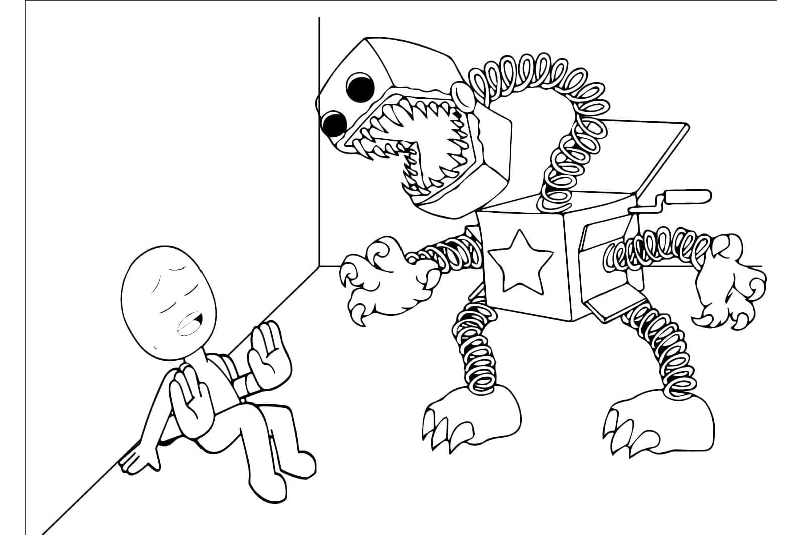 Project Playtime's Boxy Companion Coloring Page