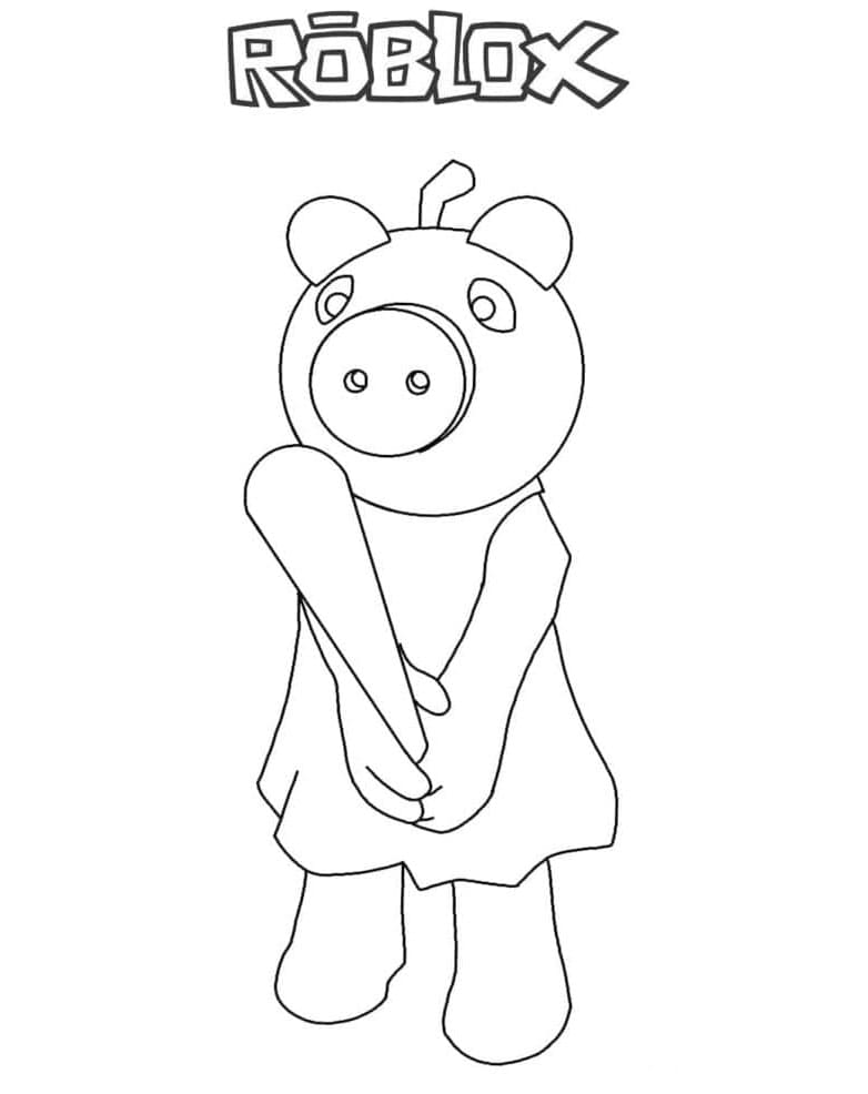 Pumpkin Piggy Coloring Page