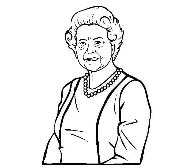 Queen Elizabeth graceful Coloring Page