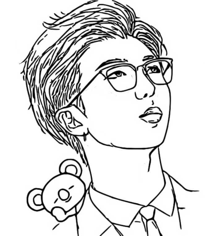 RM from BTS Free For Women Coloring Page