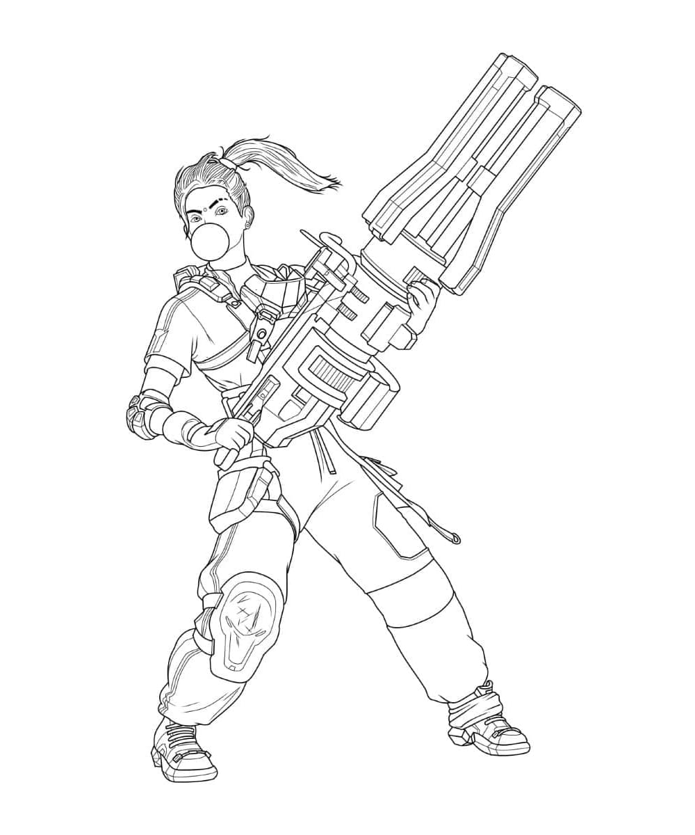 Rampart From Apex Legends Coloring Page