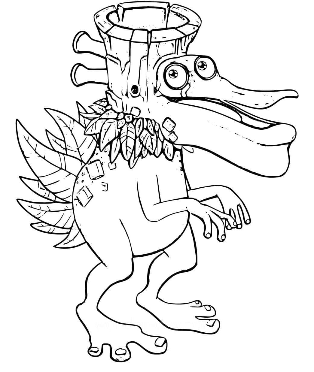 Rareblin Zuuker from My Singing Monsters Coloring Page