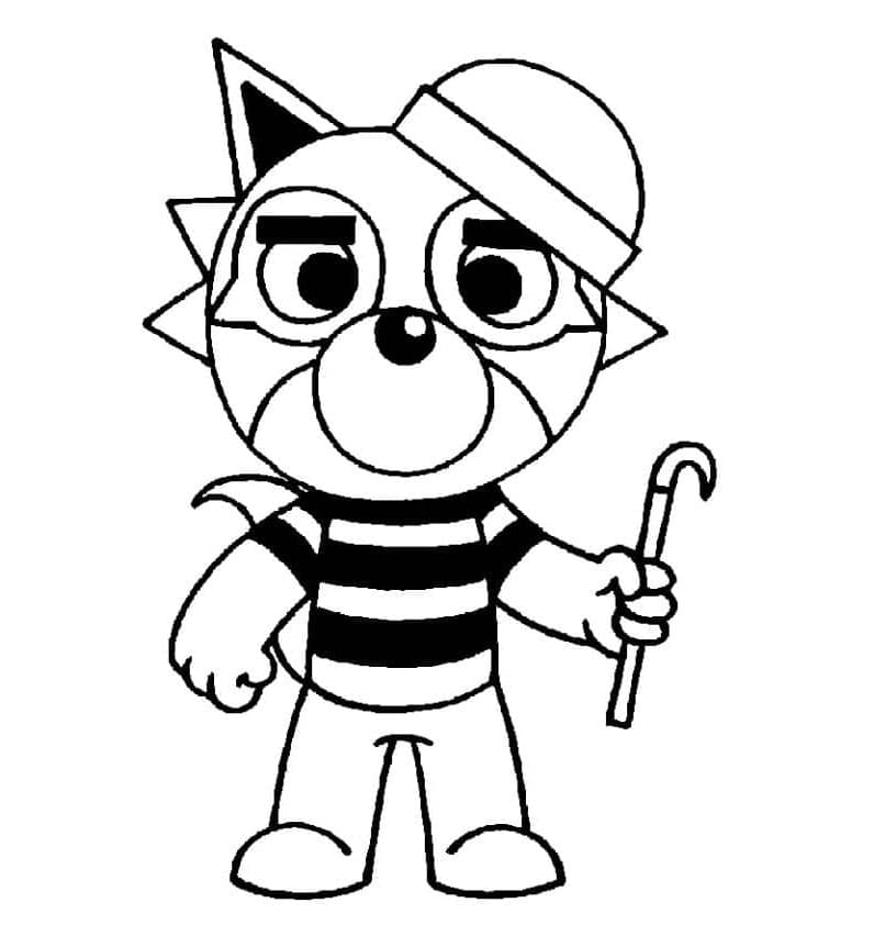 Rash Costume in Piggy Roblox Coloring Page