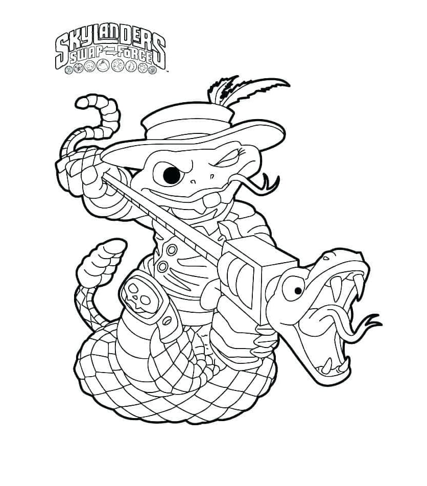 Rattle Shake From Skylanders Free Coloring Page