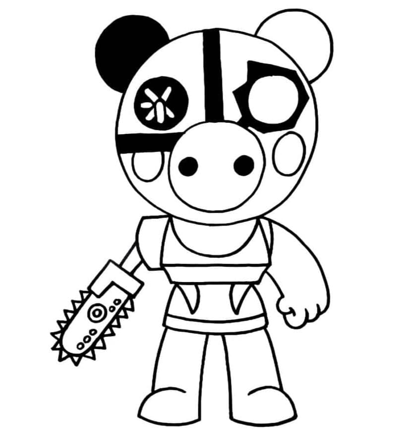 Robby Costume in Piggy Roblox Coloring Page