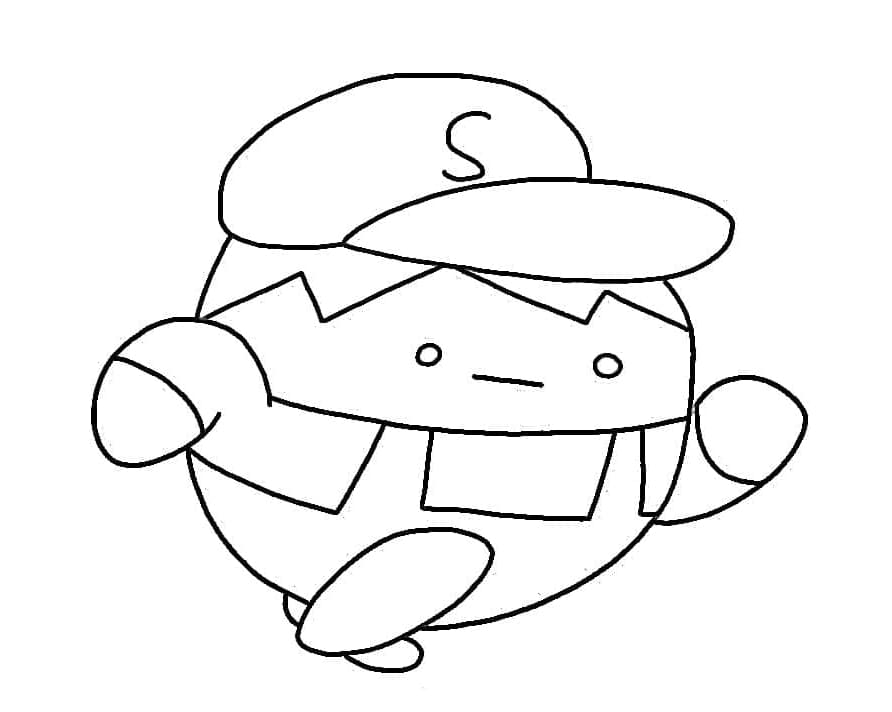 Run Around Beeg SMG4 Coloring Page