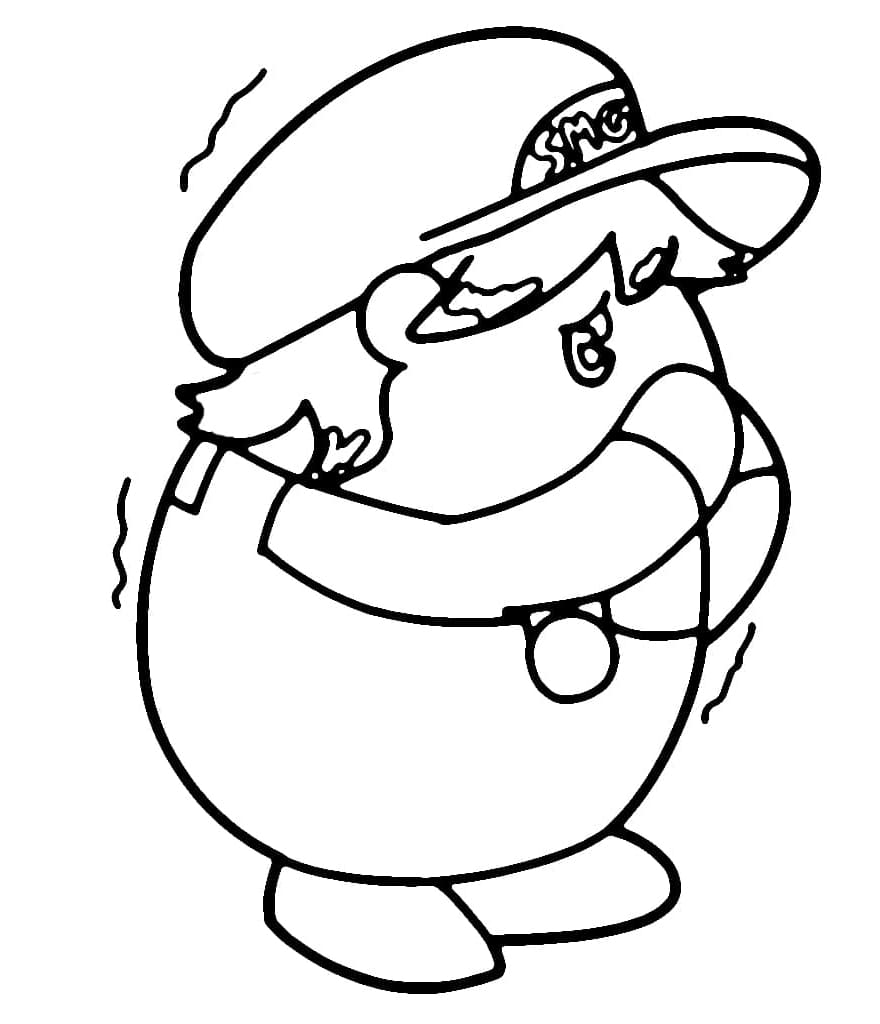 Sadness Beeg SMG4 Coloring Page