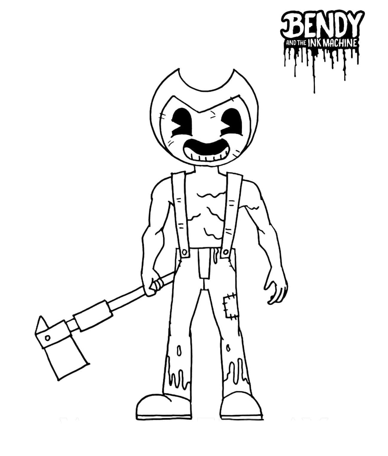 Sammy Lawrence from Bendy Echoes Coloring Page