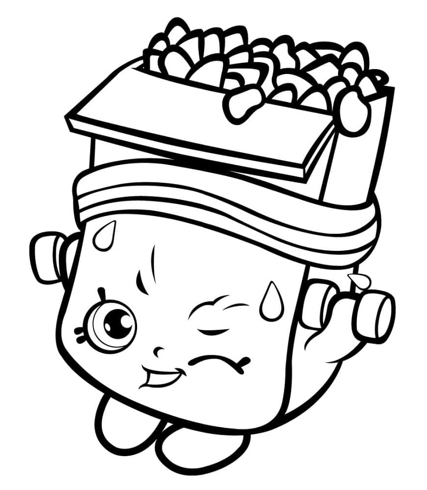 Shopkins Breakfast Escapades Coloring Page