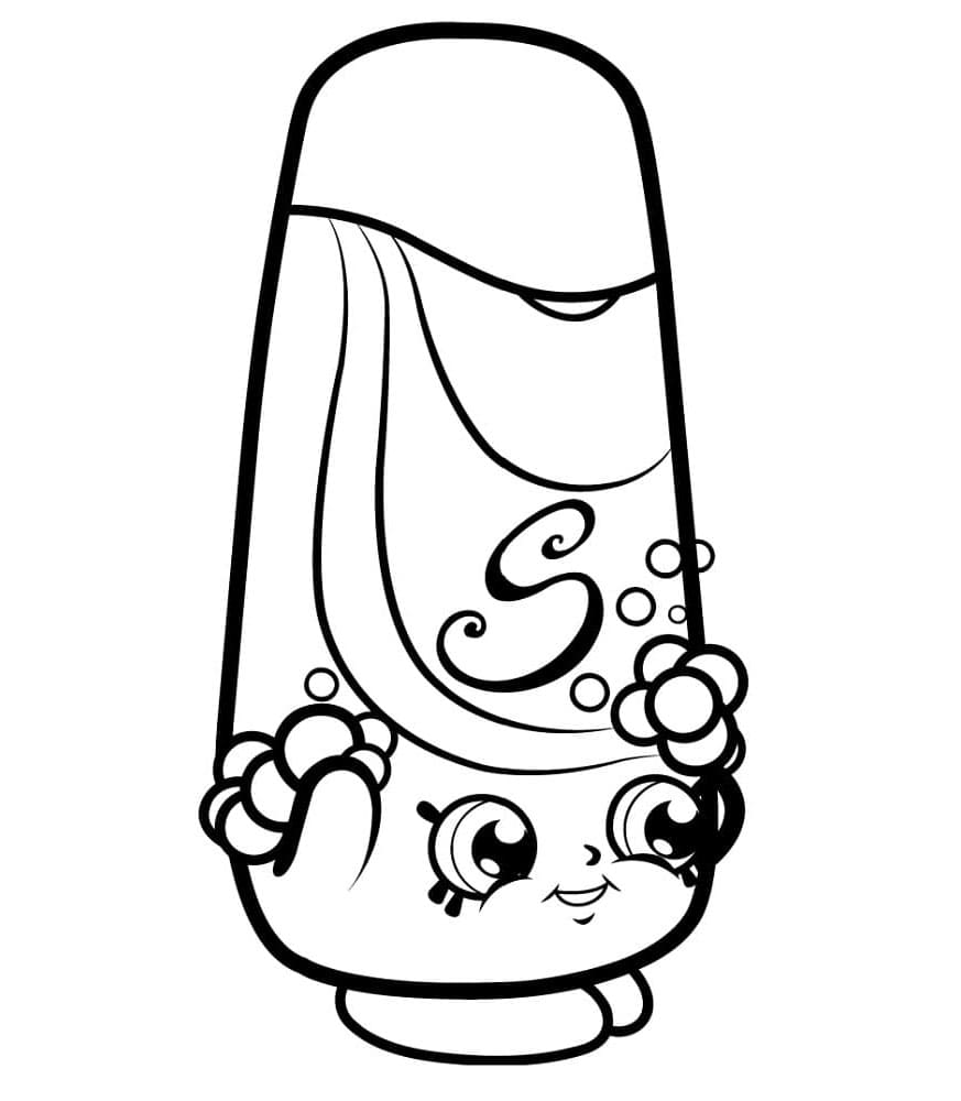 Shopkins Bubbly Bath Time Adventures Coloring Page