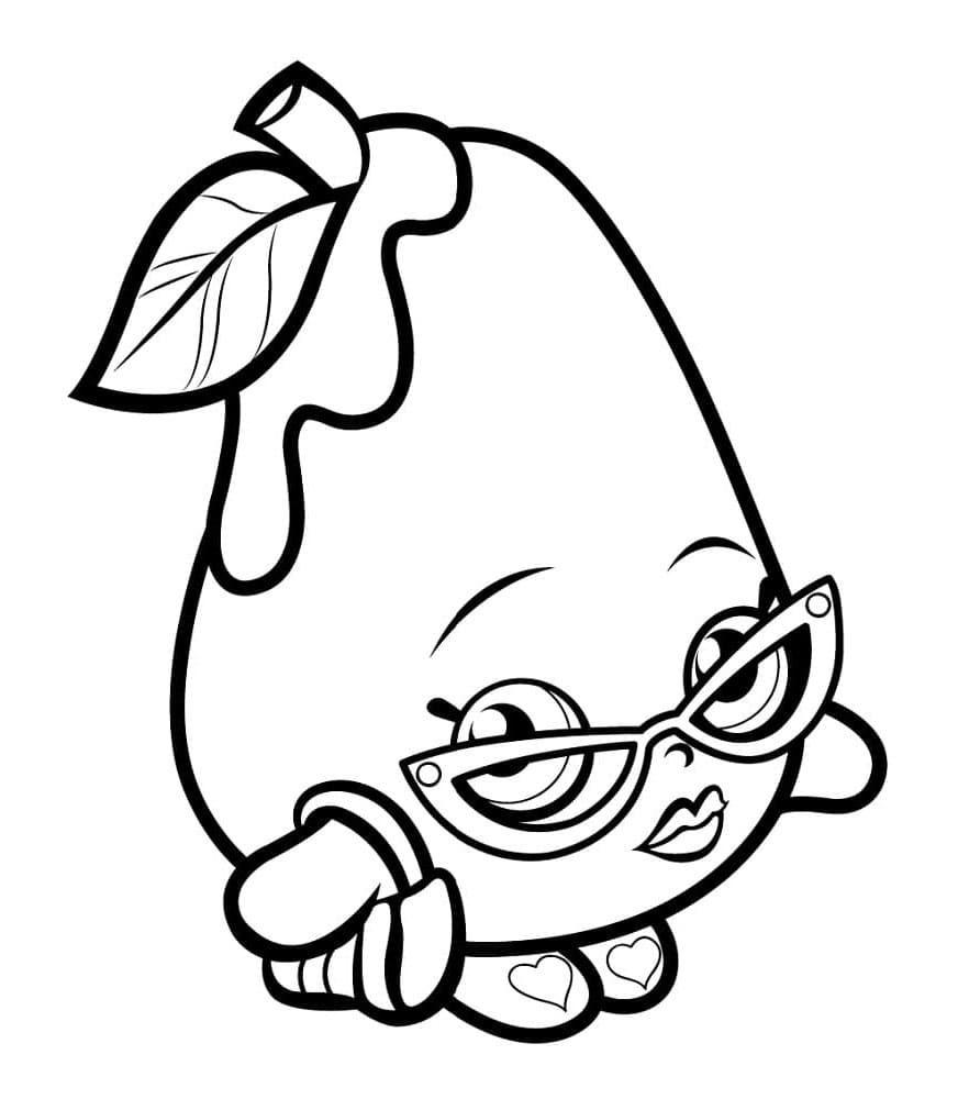 Shopkins Elegant Fruit Adventures Coloring Page