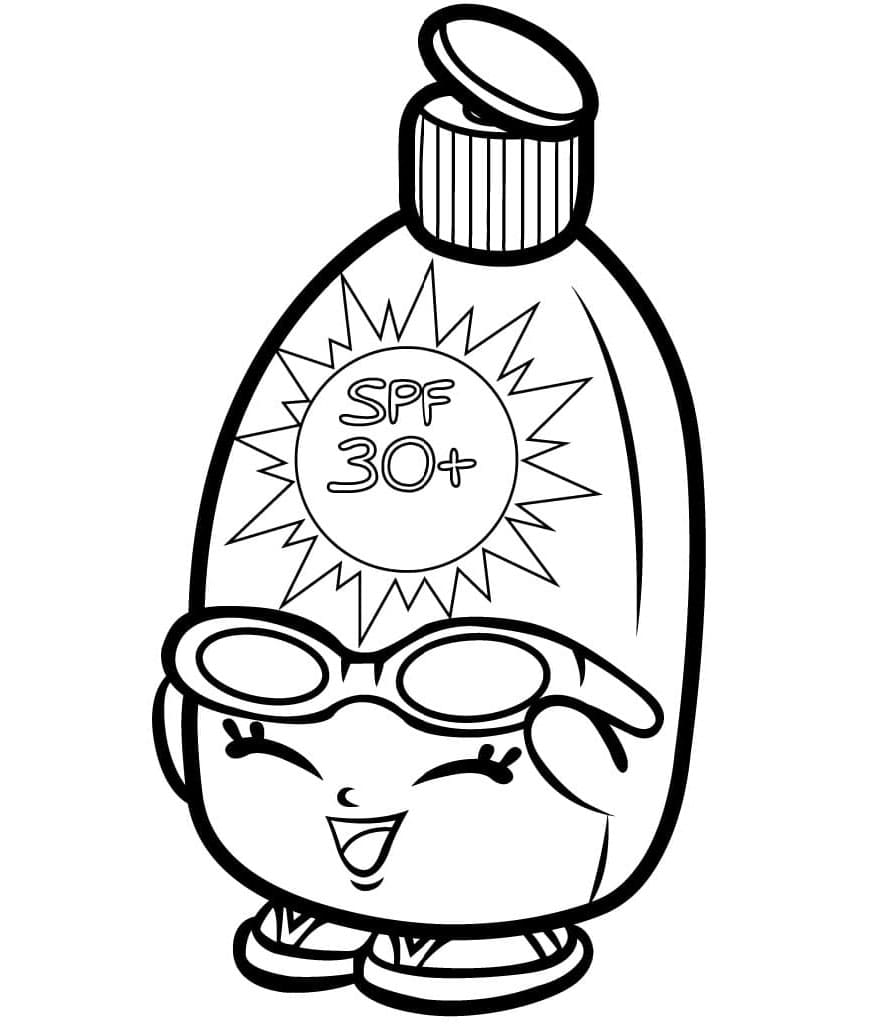 Shopkins Fun in the Sun and Beach Adventures Coloring Page