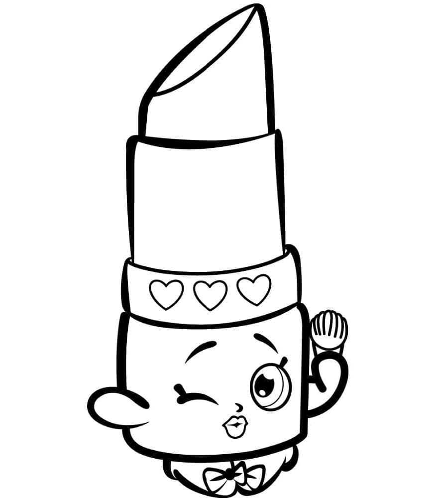 Shopkins Lipstick Adventures Coloring Page