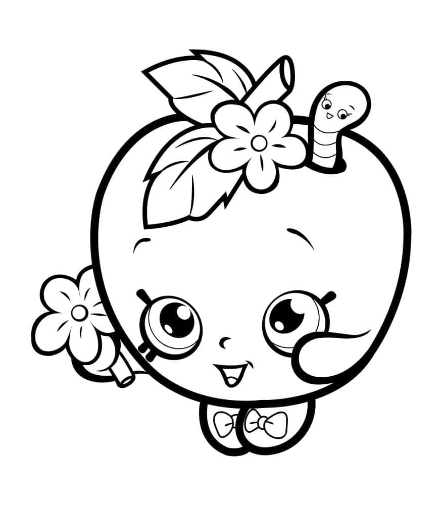 Shopkins Sweet Orchard Adventures Coloring Page