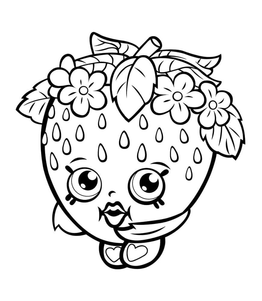 Shopkins Sweet Strawberry Adventures Coloring Page