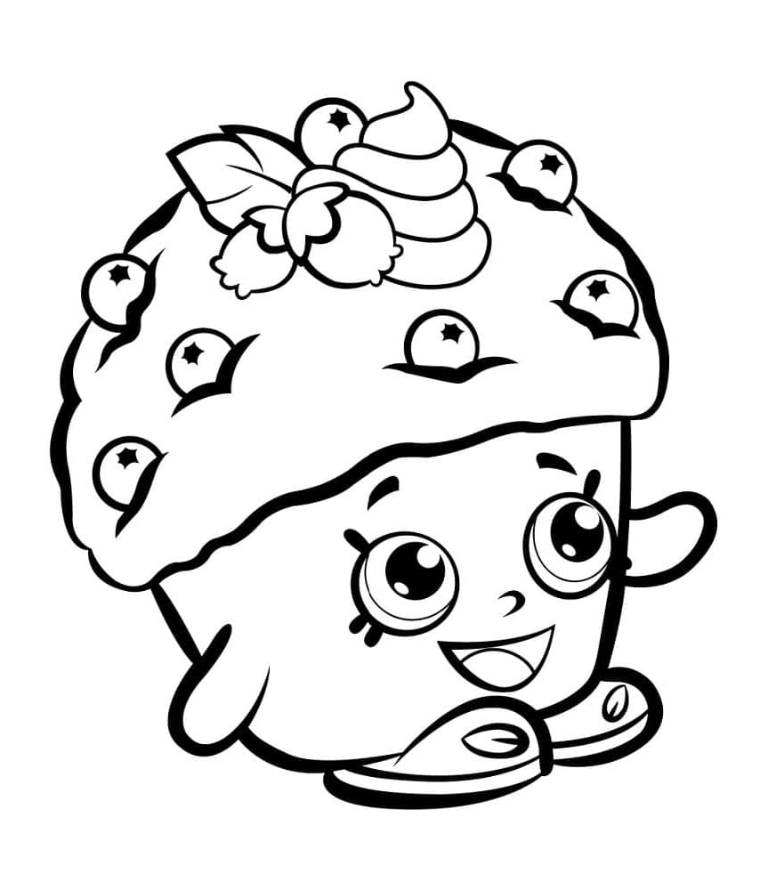 Shopkins and Bakery Fun Coloring Page