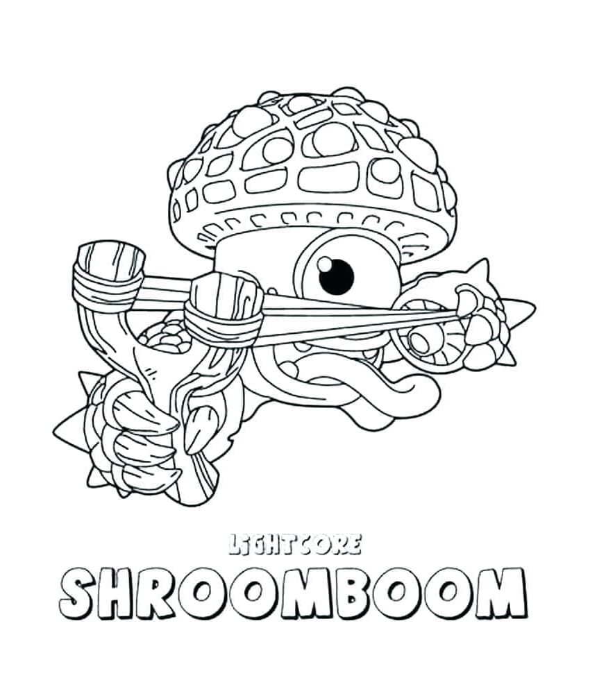 Shroomboom From Skylanders Free Coloring Page