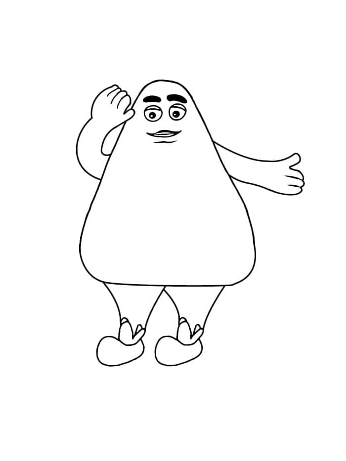 Simple Face Grimace Coloring Page