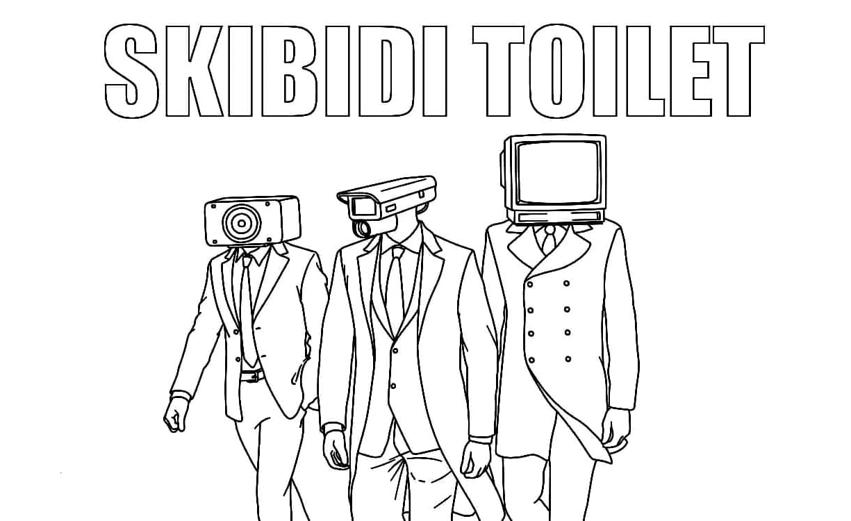 Skibidi Toilet Coloring Pages