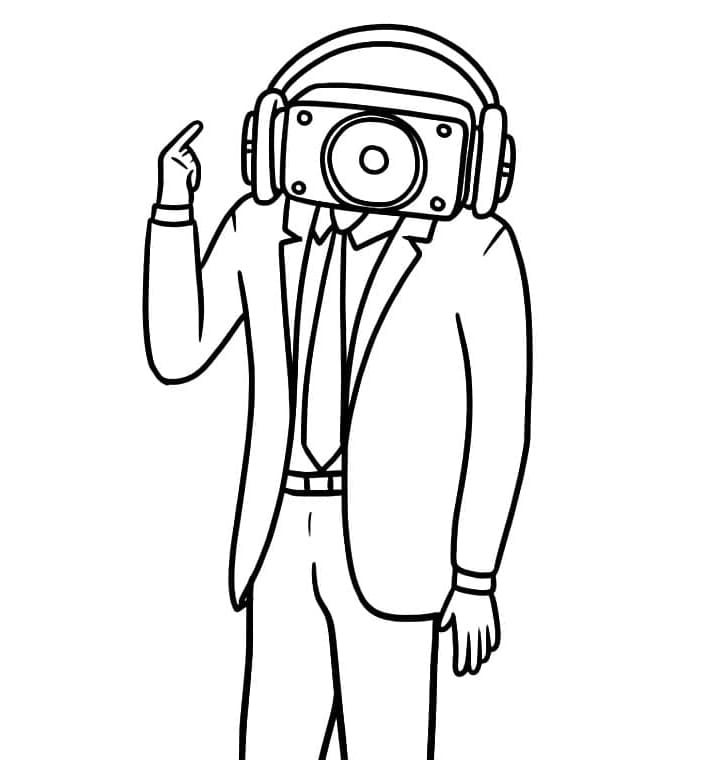 Skibidi Toilet Free Speakerman Coloring Page