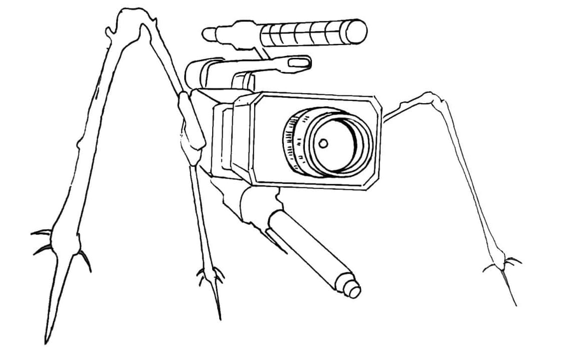 Skibidi Toilet Free Spider Camera Coloring Page