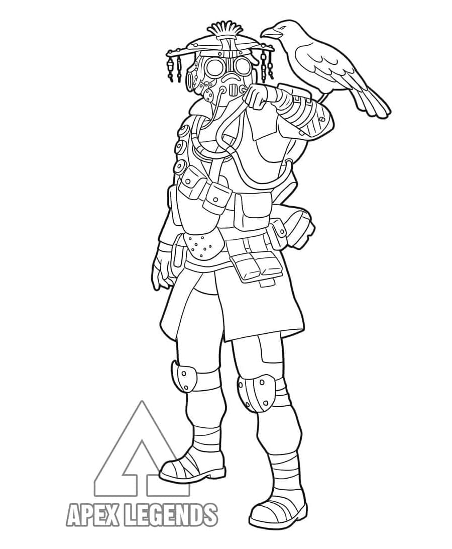 Skin Bloodhound Apex Legends Coloring Page