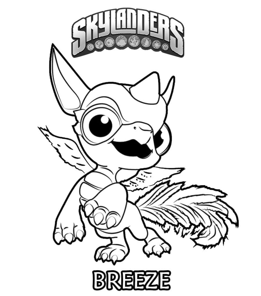 Skylanders Breeze Free Printable Coloring Page